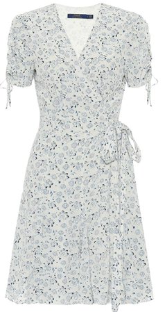 Ralph Lauren white and blue florals dress