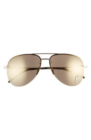 Saint Laurent 59mm Aviator Sunglasses | Nordstrom