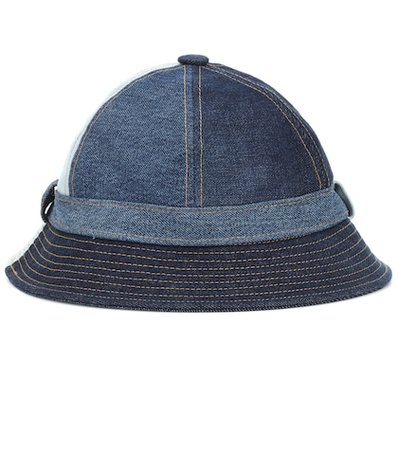 Blå Konst denim bucket hat