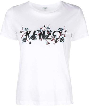 floral logo T-shirt