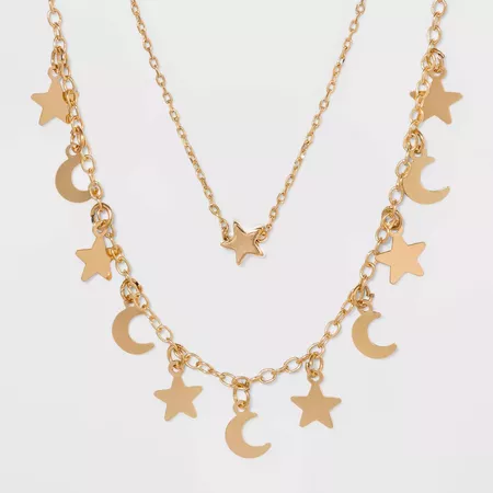 Star And Moon Necklace Set - Wild Fable™ Gold : Target