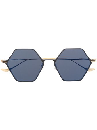 Yohji Yamamoto Geometric Frame Sunglasses - Farfetch