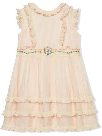 Gucci Kids Ruffled Embroidered Party Dress - Farfetch
