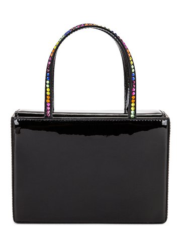 AMINA MUADDI Amini Gilda Rainbow Bag in Black & Rainbow Crystal | FWRD