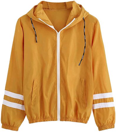 Amazon.com: SweatyRocks Women's Casual Color Block Sport Drawstring Hooded Windbreaker Jacket Black XL: Clothing
