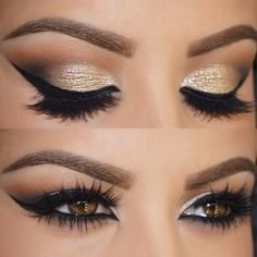 gold and white eyeshadow - Google Search