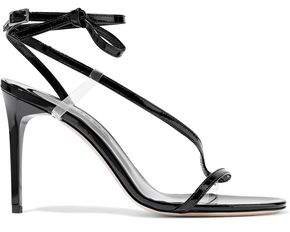 Pvc-trimmed Patent-leather Sandals