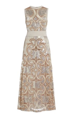 Sequin-Embellished Midi Dress By Elie Saab | Moda Operandi