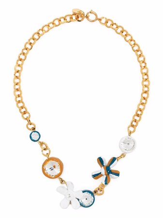 Marni Floral Appliqué Chain Necklace - Farfetch
