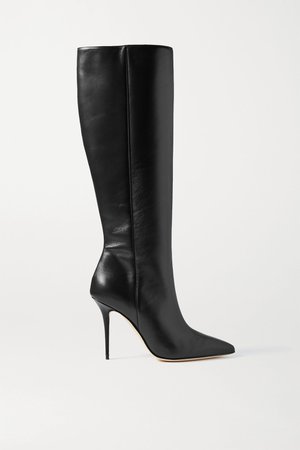 Black Desida leather knee boots | Manolo Blahnik | NET-A-PORTER