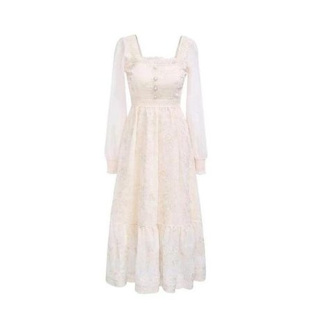 Fairycore Lace Embroidery Dress