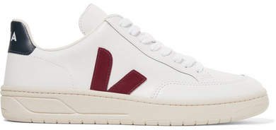 Net Sustain V-12 Leather Sneakers - White