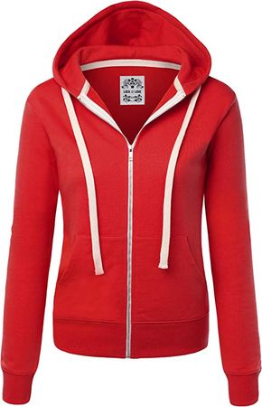 Lock and Love Women's Active Casual Zip-up Hoodie Jacket Long Sleeve Comfortable Lightweight Sweatshirt at Amazon Women’s Clothing store