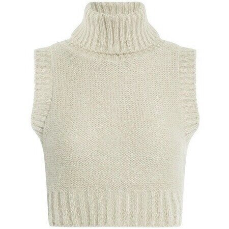 Lily Turtle Neck Sleeveless Soft Knit Crop Jumper [edited]