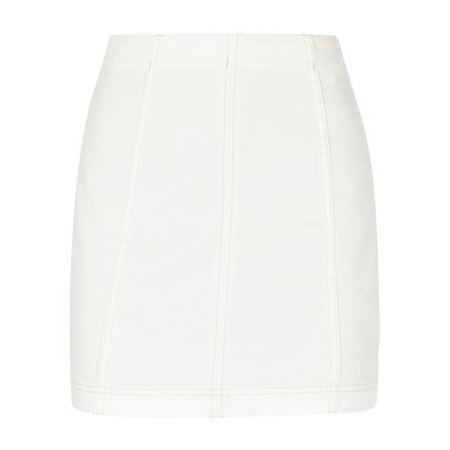FREE PEOPLE Modern Femme Stretch-denim Mini Skirt In White