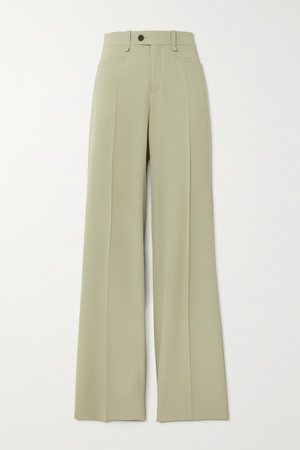 Green Wool wide-leg pants | Chloé | NET-A-PORTER