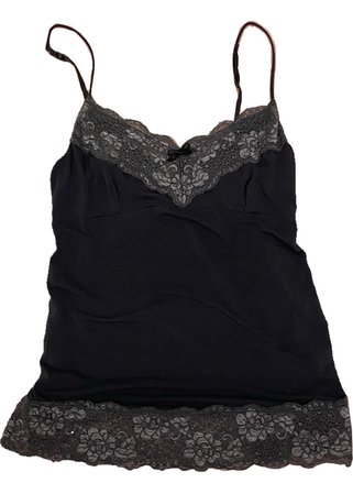 grey lace cami with bow