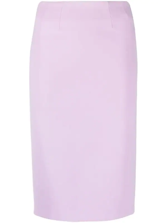 Elisabetta Franchi logo-zipper high-waisted pencil skirt