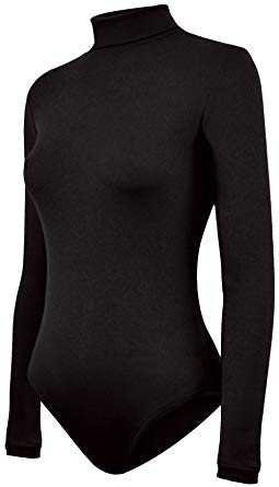 black bodysuit turtleneck