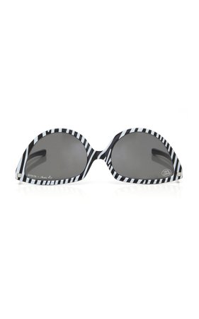 + Martin Rose SOS Reversible Striped Acetate Sunglasses by Mykita | Moda Operandi