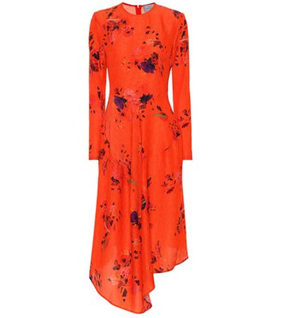 Marcello floral silk dress