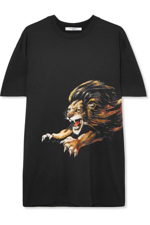 Givenchy | Leo oversized embroidered printed cotton-jersey T-shirt | NET-A-PORTER.COM