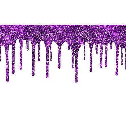 purple glitter drip