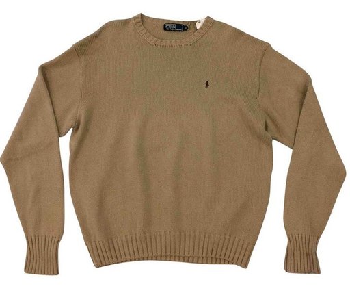 brown polo sweater