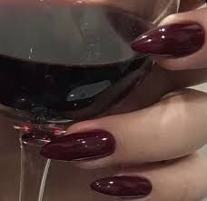 dark red nails aesthetic - Google Search