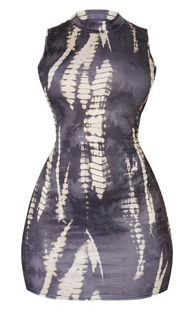 Shape Charcoal Tie Dye Jersey Sleeveless Dress | PrettyLittleThing USA