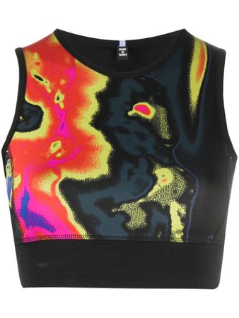 Shop black & red MCQ Arcade cropped vest top with Express Delivery - Farfetch