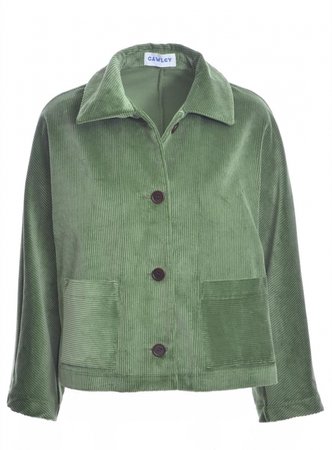 AVIS CORD JACKET. Sage Green by Cawley / Outerwear / Jackets | Young British Designers