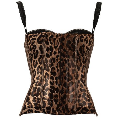 Dolce and Gabbana leopard print corset