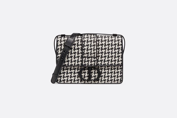 Houndstooth 30 Montaigne Braided Leather Lambskin Flap Bag - Bags - Women's Fashion | DIOR
