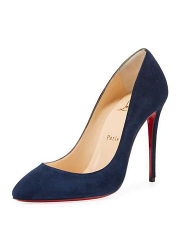 Christian Louboutin Eloise 100mm Suede Red Sole Pump | Neiman Marcus