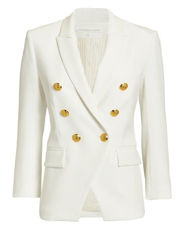 White Blazer with Gold Buttons | Veronica Beard | INTERMIX®