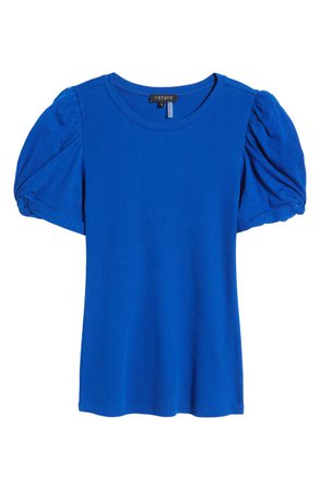 1.STATE Puff Sleeve Rib Knit T-Shirt | Nordstrom