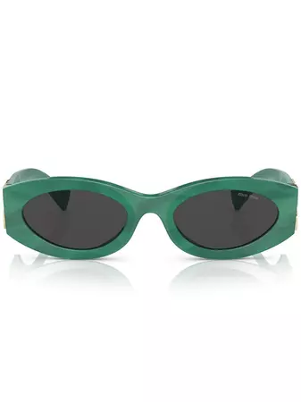 Miu Miu Eyewear Glimpse oval-frame Sunglasses - Farfetch