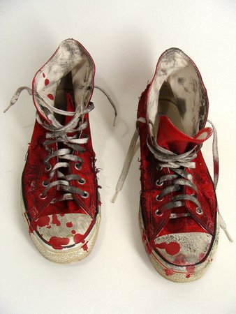 bloody red converse