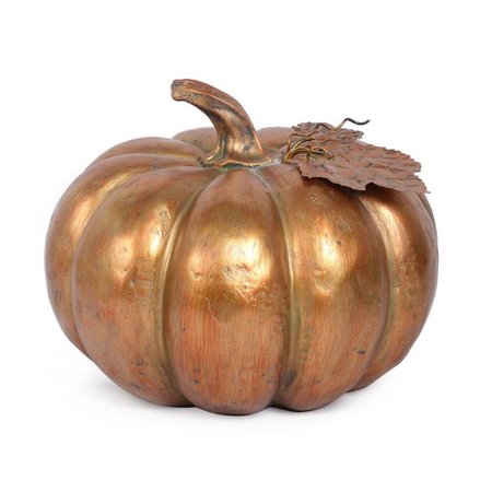 Polyresin Pumpkin Decorative Accent in Gold | Bed Bath & Beyond