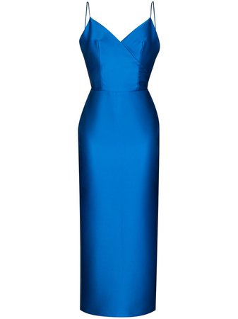 Blue RASARIO acute angled midi dress 0035W204 - Farfetch