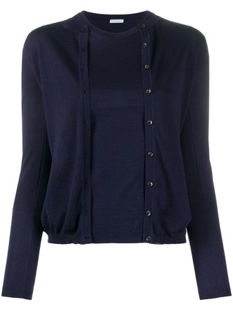 Shop blue Malo knitted cardigan and top set with Express Delivery - Farfetch