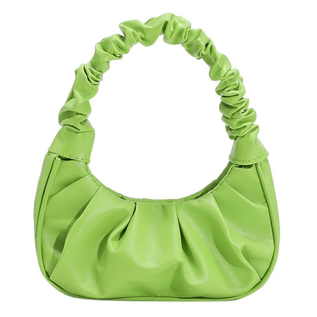 ruched green bag