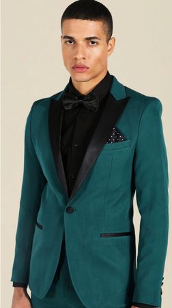 green tuxedo blazer