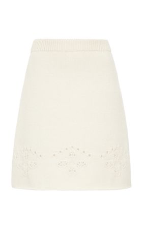 Pointelle-Knit Wool Mini Skirt By Chloé | Moda Operandi
