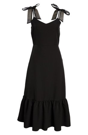 Lulus What a Gift Bow Strap Cocktail Midi Dress | Nordstrom