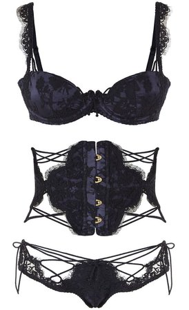 MARTY SIMONE • LUXURY LINGERIE - Agent Provocateur | Eviee - in midnight blue silk...