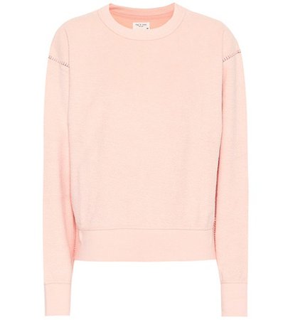 Cotton-blend terry sweatshirt