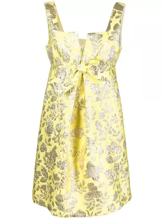 P.A.R.O.S.H. floral-jacquard Sleeveless Mini Dress - Farfetch