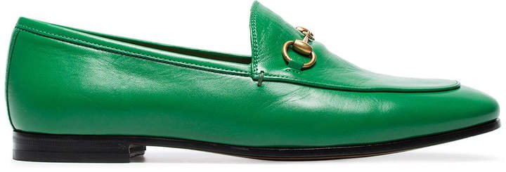 Green Jordaan leather loafers